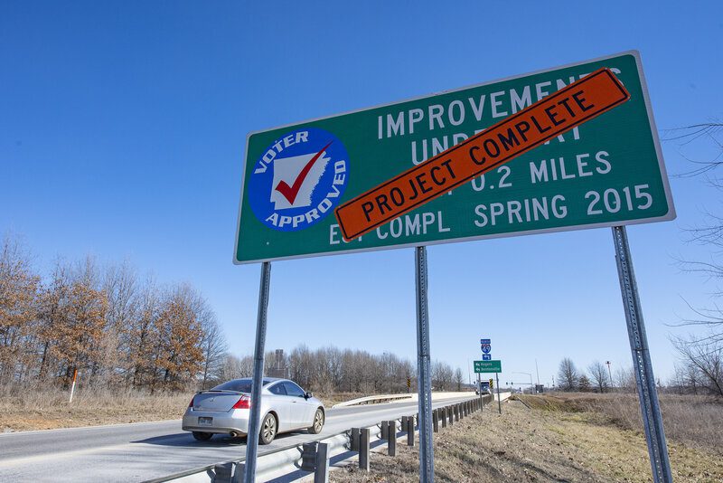 Funding approved by statewide voters in November 2012 allowed the Arkansas Department of Transportation as well as the state’s cities and counties to make major improvements to roadways. The state over the years has used signs to let drivers know why improvements were possible.
